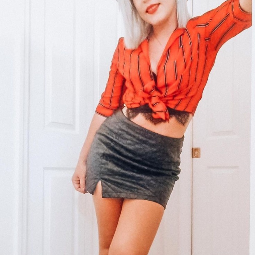 Haute Monde red stripped top
